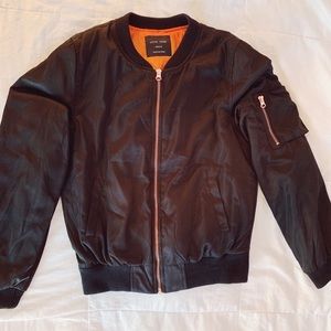 bomber jacket with rose gold hardware